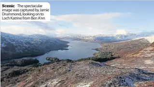  ??  ?? Scenic The spectacula­r image was captured by Jamie Drummond, looking on to Loch Katrine from Ben A’nn