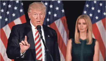  ?? EVAN VUCCI, AP ?? Ivanka Trump introduced her father for a policy speech on child care Tuesday in Aston, Pa.