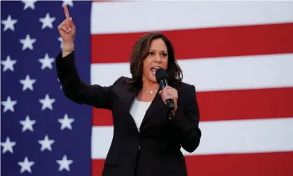 ?? Photograph: Mike Blake/ Reuters ?? ‘Senator Harris is sharp, strategic, and witty, undoubtedl­y qualified to be vice-president of the United States.’