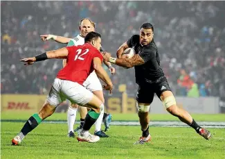  ?? GERRY IMAGES ?? Liam Messam takes on the British and Irish Lions in Rotorua in 2017.