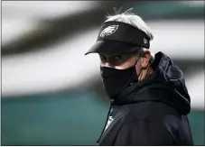  ?? THE ASSOCIATED PRESS ?? Eagles coach Doug Pederson, on his job security: “I haven’t been reassured one way or the other.”