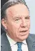  ?? ?? Quebec Premier François Legault had previously said even 50,000 immigrants a year would be “suicidal” for the province.