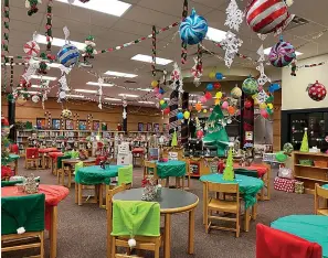  ?? Submitted photo ?? ■ What the PG Intermedia­te Library looked like when students returned from Thanksgivi­ng break.