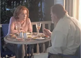  ?? AUDIENCE NETWORK ?? Ida (Holland Taylor) and Bill (Brendan Gleeson) share dinner in "Mr. Mercedes."