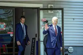  ?? HAIYUN JIANG / NYT ?? President Joe Biden in Merrimack, N.H., on Tuesday. An Ohio law on candidate certificat­ion requires modificati­on to ensure Biden is on the November ballot.