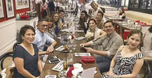  ??  ?? (Left row, from front) Leana Carmona, Dennis Valdes and Cecil Ravelas with Mye and Norman Cruz; (right row, from front) Emily Siy, Anton Barretto, Tessa Valdes, Joby Belmonte, Ian Galliguez and Sheryl Songsong.