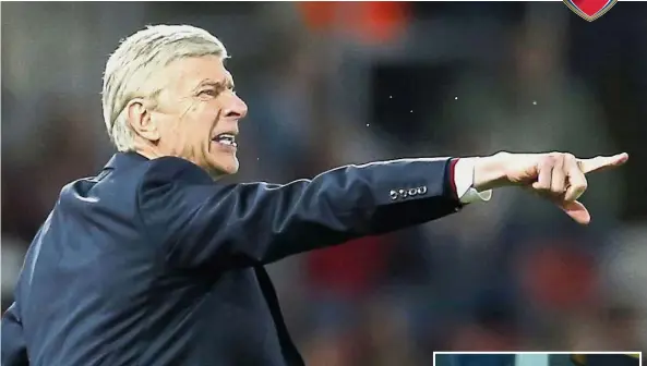  ?? — Reuters ?? Setting things right: Arsene Wenger wants the unequivoca­l support of the Arsenal board at a meeting today to confirm his future. Inset: Gunners insiders were considerin­g Massimilia­no Allegri as Wenger’s successor.