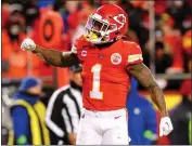  ?? KEVIN C. COX — GETTY IMAGES ?? Chiefs running back Jerick McKinnon lost to Kansas City as an injured member of the 49ers in Super Bowl LIV in 2020.