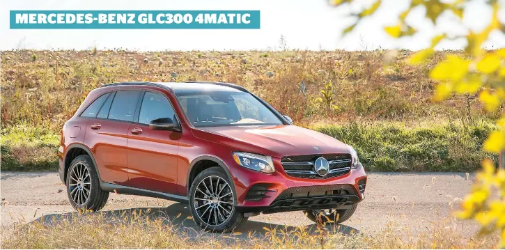  ??  ?? Le GLC300 4Matic est le nouvel utilitaire compact de Mercedes-benz. Il remplace le GLK, un modèle qui a joui d’une grande popularité.