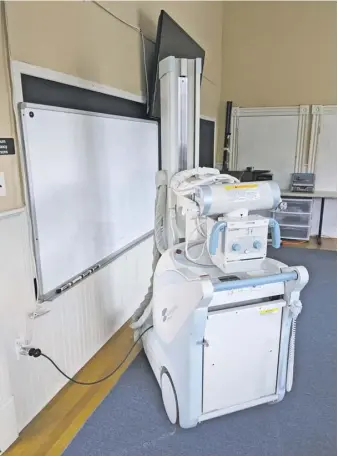  ?? COURTESY PHOTO ?? RappCE founder Doug Schiffman applauds getting actual x-ray equipment in the lab "so that students would get hands-on experience with the equipment rather than just reading about them in a textbook."
