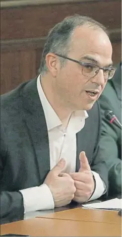  ??  ?? Jordi Turull, ayer en la comisión parlamenta­ria