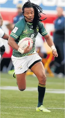  ?? /Getty Images ?? Experience counts: Cecil Afrika has helped the Blitzboks lead the 2016-17 World Series with 126 points after winning four of the six rounds.