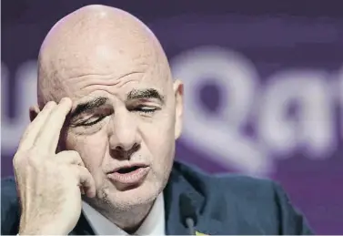  ?? Christophe­r Lee / Getty ?? Gianni Infantino, ayer en Qatar