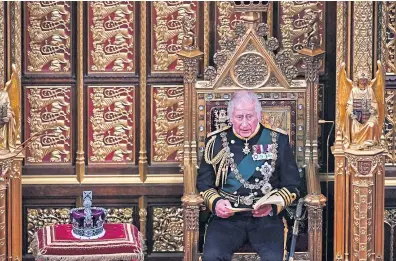  ?? ?? HEADY AFFAIR: Prince Charles had to share Queen’s Speech duties with the Crown.