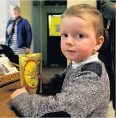  ??  ?? Young education Threeyear-old Arlon McIntosh went along to the event with his grandparen­ts