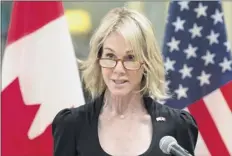  ?? Adrian Wyld / The Canadian Press via AP ?? President Donald Trump selected U.S. Ambassador to Canada Kelly Knight Craft on Friday as his nominee to serve as the next U.S. ambassador to the United Nations.