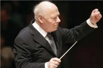  ?? ?? Bernard Haitink built his reputation as the longtime conductor of the Concertgeb­ouw Orchestra.