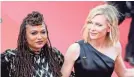  ?? GETTY IMAGES ?? Ava DuVernay and Cate Blanchett protest during the Cannes Film Festival in May.