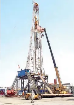  ??  ?? Ikenga Rig 101 will be used to drill the Kolmani River-II Well.