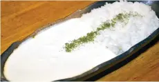  ?? — Photo by Japan News-Yomiuri ?? Keema curry, a white dish inspired by the salt fields of the Kojima district in Japan.