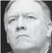  ?? AP ?? CIA director Mike Pompeo’s role has broadened under Trump.