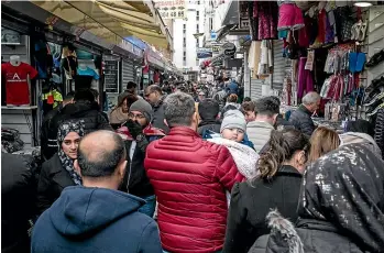  ?? GETTY IMAGES ?? The footpaths of Istanbul are almost always heavily congested.