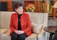  ?? (AP/Sam James) ?? New Zealand’s Governor-General Patsy Reddy speaks Wednesday during an interview with the Associated Press in Wellington, New Zealand.