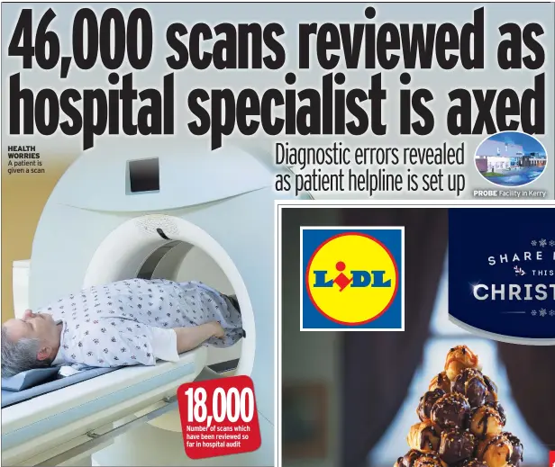  ??  ?? HEALTH WORRIES A patient is given a scan PROBE Facility in Kerry