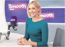  ??  ?? Jenni Falconer at home in London and, above, hosting her show on Smooth Radio