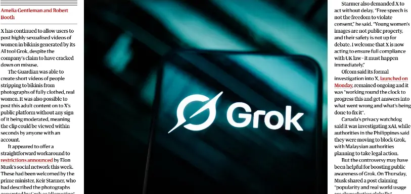 X still allowing users to post sexualised images generated by Grok AI ...