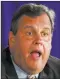  ??  ?? Chris Christie New Jersey governor