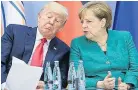 ??  ?? TALK Donald Trump and Angela Merkel