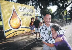  ?? MARK TAYLOR/WAIKATO TIMES ?? Whitiora School principal Te Haumoana Biddle, with pupil Rangipiher­e Rawiri, said Covid-19 brought a huge number of families living in emergency housing.