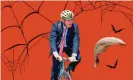  ??  ?? Trump wig and a cycling helmet: easy Boris. Composite: Guardian Design; Tolga Akmen/AFP/Getty Images; Karl Nesh/Alamy