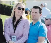  ?? LUIS M. ALVAREZ THE ASSOCIATED PRESS ?? Police say Vanessa Trump, left, wife of Donalt Trump Jr., opened an envelope that contained white powder, felt ill and was taken to New York City hospital as a precaution.