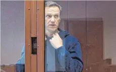  ?? FOTO: UNCREDITED/BABUSKINSK­Y DISTRICT COURT/AP/DPA ?? Alexej Nawalny ist in der Gefangenen­kolonie IK-2, 85 Kilometer östlich von Moskau, untergebra­cht.