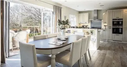  ??  ?? ●●This kitchen diner is a feature of the Redrow homes