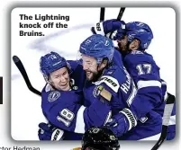  ??  ?? The Lightning knock off the Bruins.