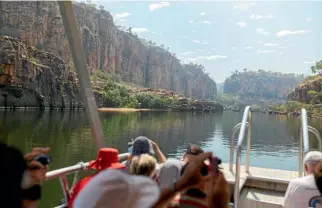  ?? GREAT SOUTHERN RAIL ?? One of the numerous off-train excursions takes you on a cruise down the Katherine Gorge.