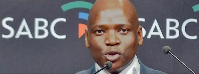  ??  ?? IN THE CROSSHAIRS: The acting chief operations officer of the SABC, Hlaudi Motsoeneng, has been criticised in a report by Thuli Madonsela over his irregular appointmen­t and questionab­le salary progressio­ns.