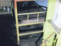  ??  ?? Footage filmed by YouTuber Urbex Pajerico shows the entrance, plates, batteries, pots and pans and beds, largely untouched for a quarter of a century.