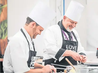  ?? Picture: Kris Miller. ?? Cookery demonstrat­ions taking place yesterday.