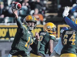  ?? JASON FRANSON THE CANADIAN PRESS ?? Quarterbac­k Mike Reilly is returning to the B.C. Lions on a four-year, $2.9-million deal (average annual value $725,000).