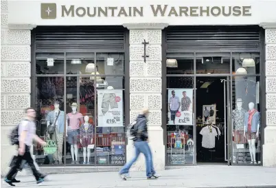  ?? Anthony Devlin ?? > Mountain Warehouse booked record profits as it pushes ahead with a store expansion