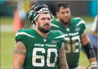  ?? Lynne Sladky / Associated Press ?? Jets center Connor McGovern hates losing. This season has been unlike any other for him.