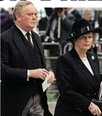  ??  ?? Key figure: Margaret Thatcher with her parliament­ary secretary Sir Peter Morrison