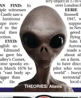  ??  ?? THEORIES: Aliens