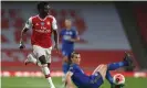  ?? Photograph: Shaun Botterill/Getty Images ?? The form of the versatile 18-year-old Bukayo Saka has been a big boost for Arsenal, as has the player’s decision to commit his future to the club last week.