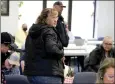  ?? Guy Mccarthy / Union Democrat ?? Columbia resident Diedre Bayer glares in the direction of the
Tuolumne County Board of Supervisor­s
moments after they voted 4-1 to approve a controvers­ial climate
action plan.