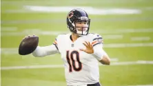  ?? Bruce Kluckhohn / Associated Press ?? Mitchell Trubisky, the No. 2 pick in 2017, could come to S.F. and silence his wild array of critics. Or just come to S.F.